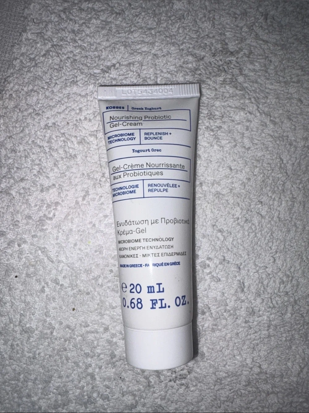 Korres Nourishing Probiotic Gel-Cream - White (Travel Size)